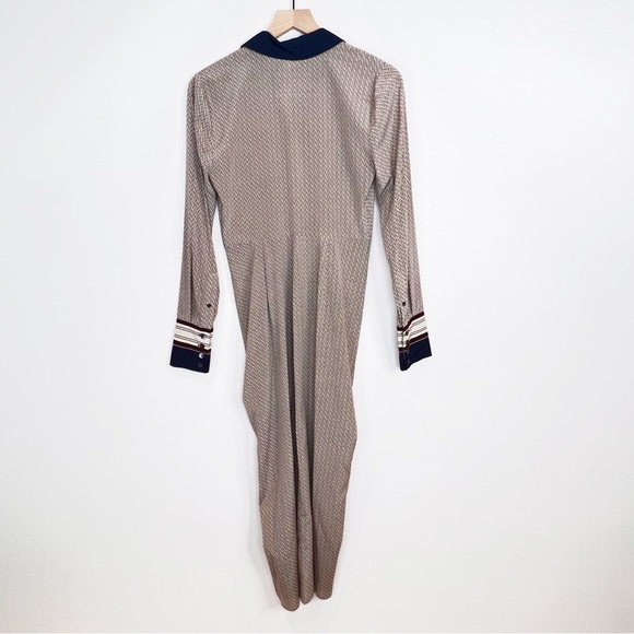 Shirt Dress Button Down Silk Dress Work Dress Long Sleeve Dress - Picture 10 of 17